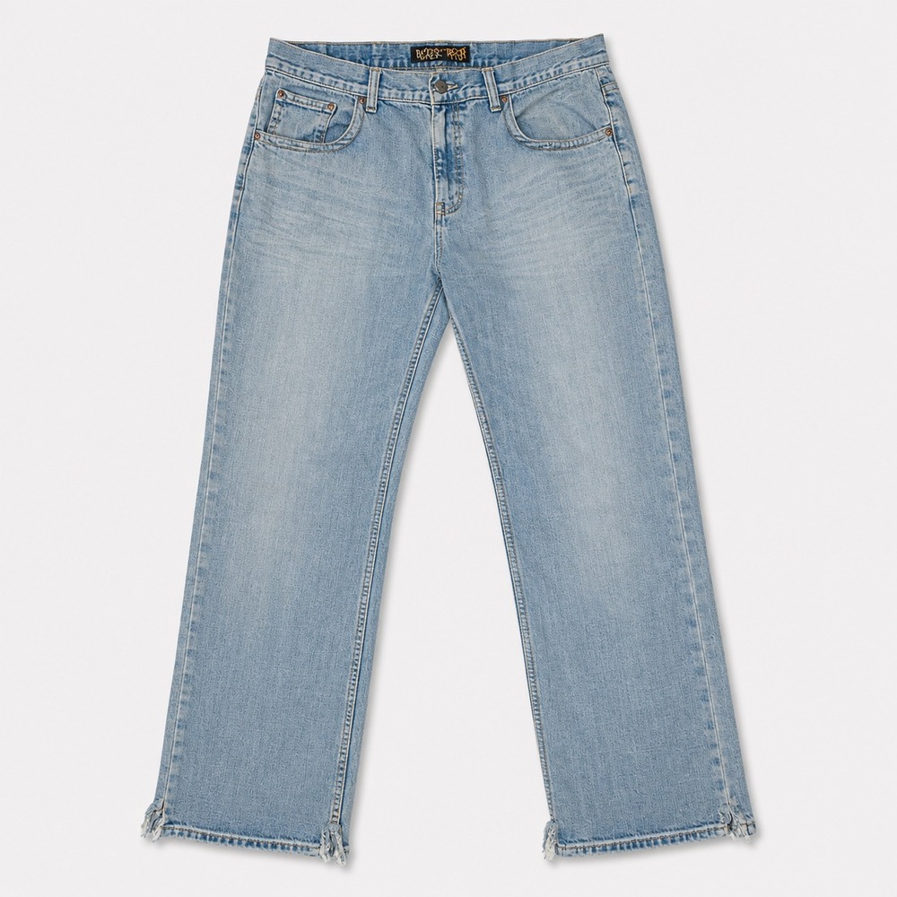 Bailey's Pt Back Boot Cut Jeans Mens 40x32 Blue Distressed Y2K Western